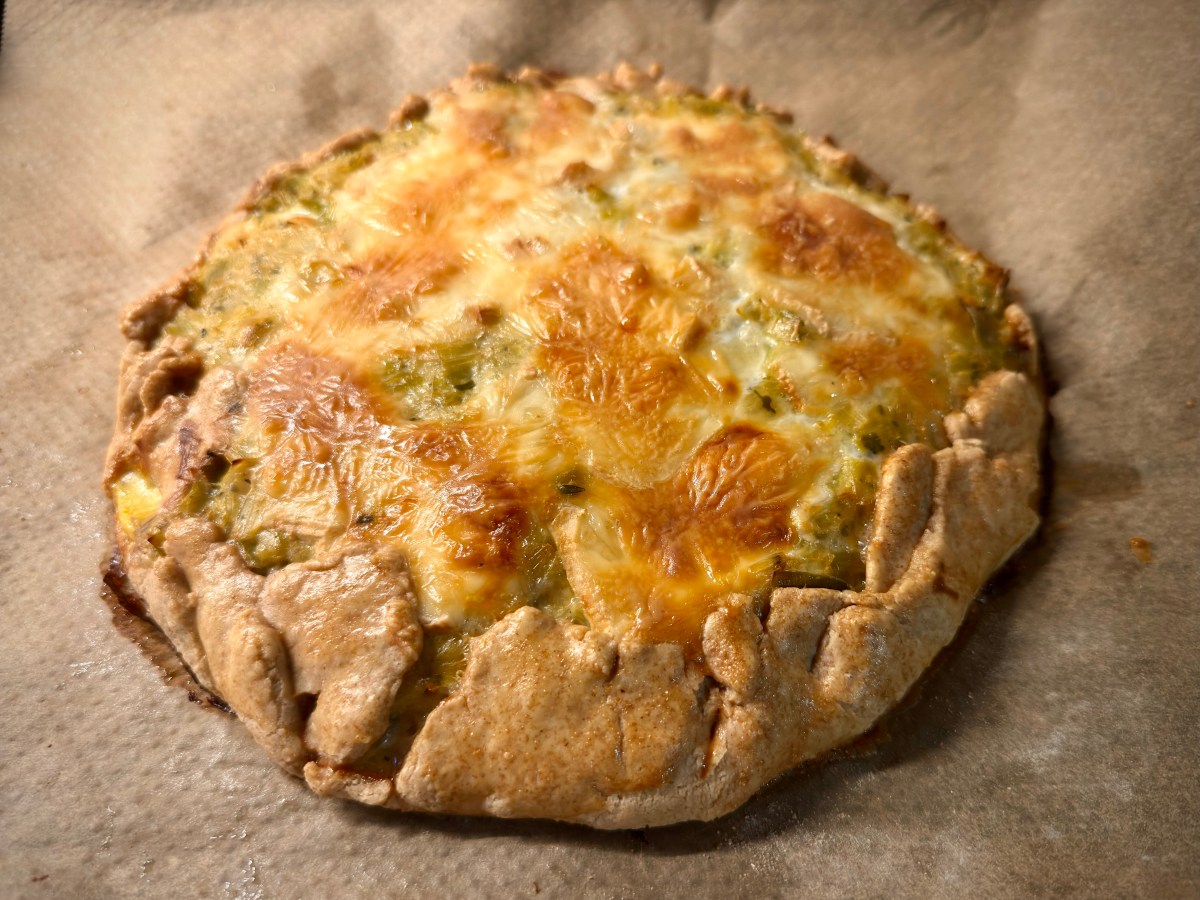 Lauch-Kartoffel-Galette mit Taleggio